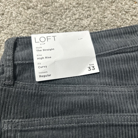 LOFT Gray Corduroy Pants Size 33/16 - Picture 3 of 8